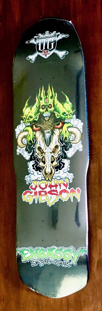 EMBASSY JOHN GIBSON SKATEBOARD DECK BLACK ZORLAC ALVA JEFF