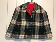 Child's Dress Gordon Tartan Scottish Wool Cape, Reversible, Excellent condition