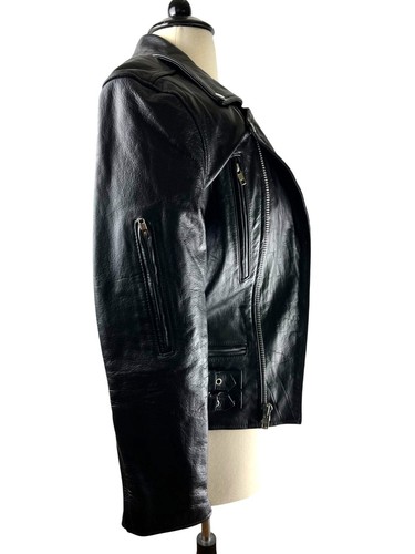 NWOT IK Genuine Leather Moto, Rockabilly, Punk, Goth Men's Jacket, 36 - Picture 4 of 18