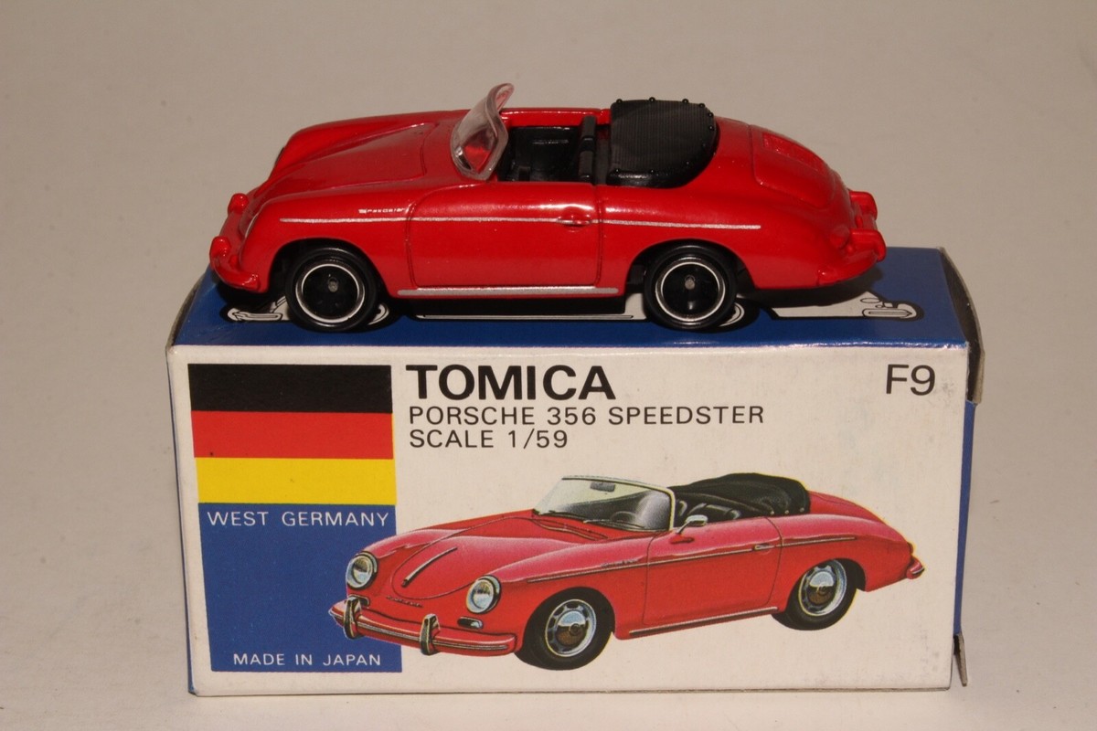 TOMICA POCKET CARS #F9 PORSCHE 356 SPEEDSTER, RED, EXCELLENT