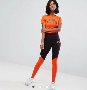 orange leggings nike