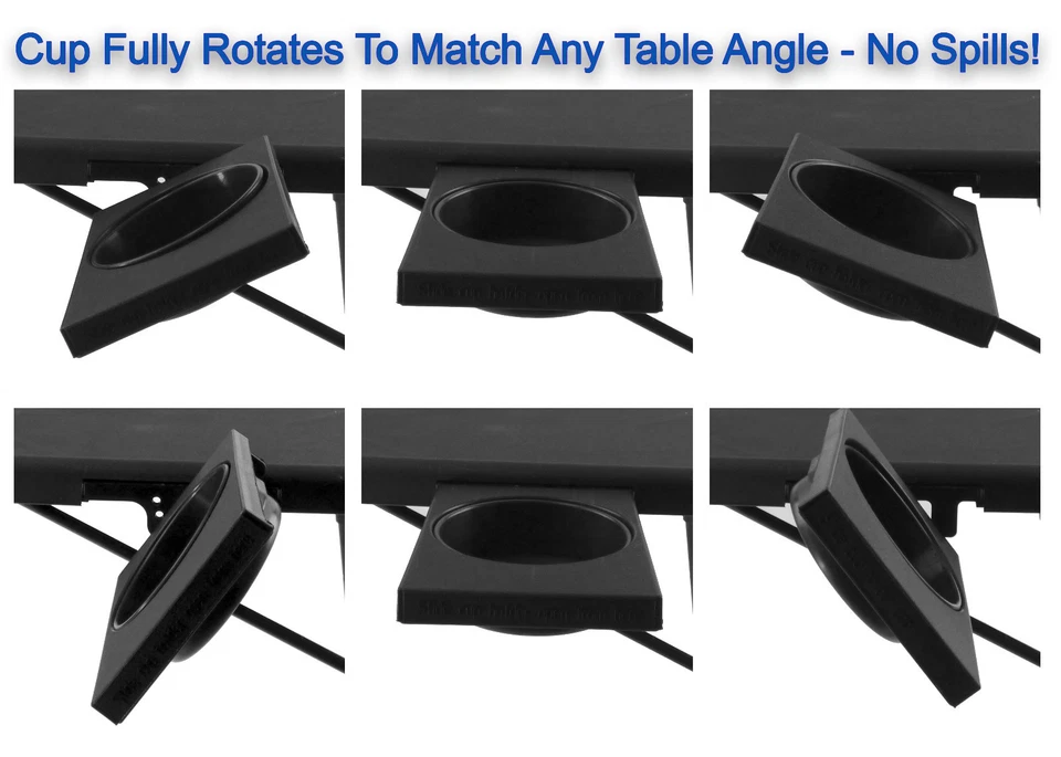 TV Tray Table Portable Foldable & Adjustable Laptop, Eating Plastic Tray Table - Image 3 of 4