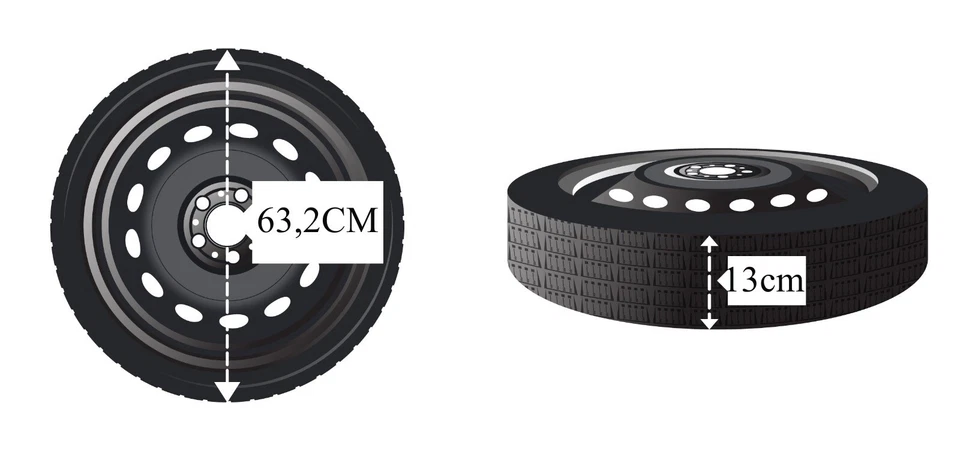 Ruotino Di Scorta 17" Per Dacia Duster con Cric 1.5t in omaggio dot 2025 - Immagine 3 di 4