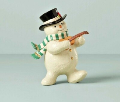 Lenox 2021 Annual Musical Snowman Ukulele Figurine FINAL ISSUE NEW IN BOX