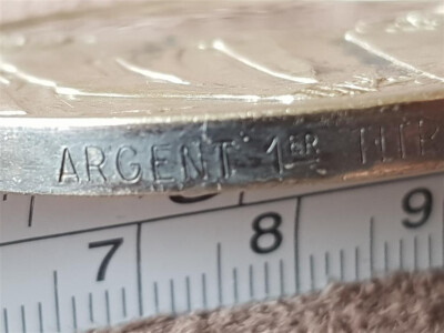 RARE French silver Medal coin The Death of Marat 1793 David plaque