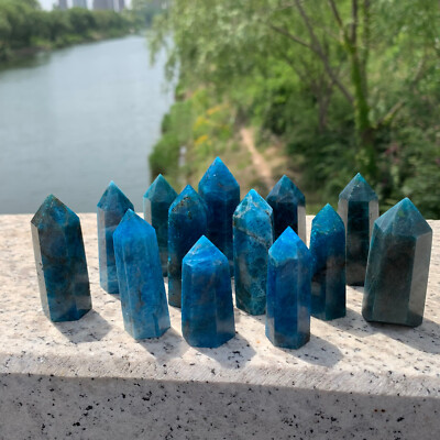 1LB natural apatite quartz obelisk crystal wand point healing random 40-70mm
