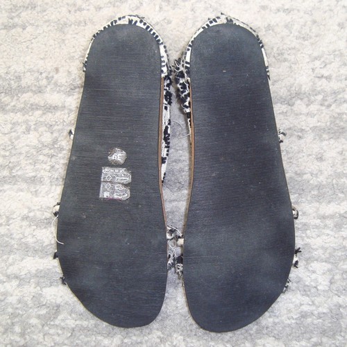 Free People Women’s Sandals Redland Footbed Size 8.5 / 39 Back Zip Black White - Picture 6 of 8