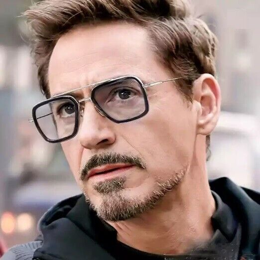 Atento tofu Sonrisa Tony Stark Reading Glasses Unisex Oversized Square Frame Retro Blue Light  Block | eBay