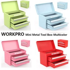 2 Drawers Multi-color Mini Metal Tool Box Top Storage Wmagnetic Locking Toolbox