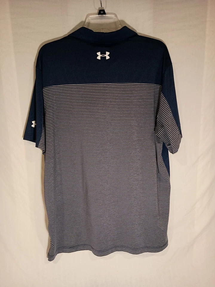 Atlanta Braves Navy Blue Under Armour HEATGEAR Polyester Blend Polo Size XL - Image 4 of 4