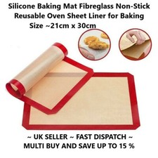 Silicone Baking Mat Fibreglass Non-Stick Reusable Oven Sheet Liner for Baking