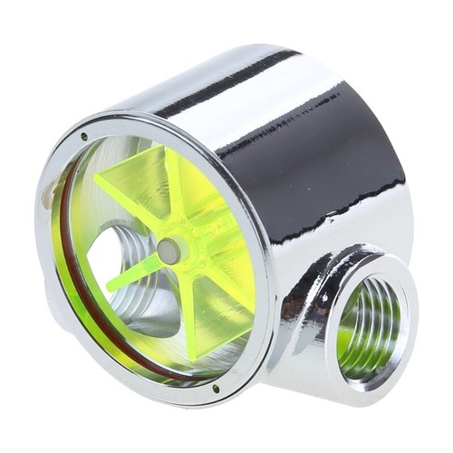 Flow Meter Water Cooling Flow Indicator Meter copper chromed 2 Ways G1/4 Thread - Photo 5/8