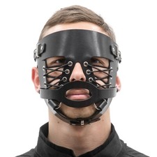Two-Pieces BDSM Leather Mask