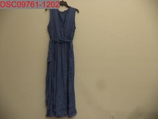 NWT - Women's Blue Grey Long Wrap Dress, Size XL, 1209983