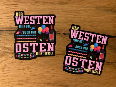 2x GDR sticker party drinking car NVA East Germany Simson Trabant Lada #777