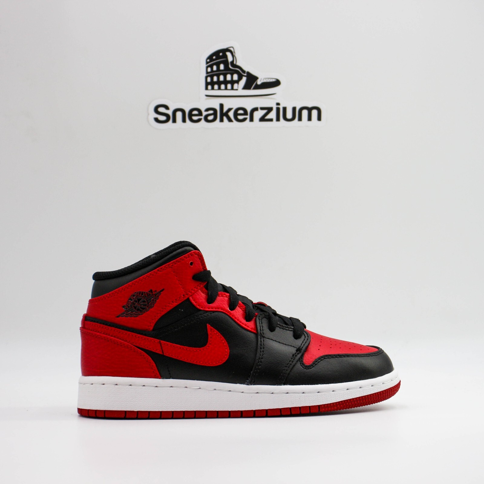 air jordan mid 1 black and red