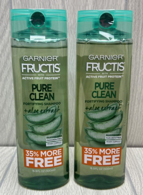 Garnier 16.9 Fl Oz Pure Clean Fortifying Aloe Extract Shampoo - Lot of 2