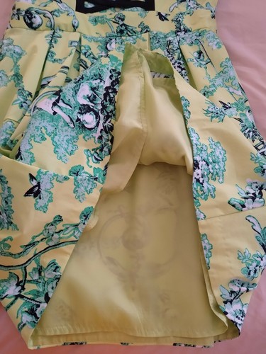 Nanette Lepore Womens Cotton Floral Sleeveless A-Line Dress Neoprene Green 12 L - Picture 6 of 7