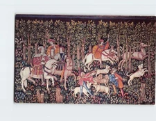 Postcard Closeup view of Gothic Tapestry, Hearst Castle, San Simeon, California