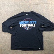 Tennessee Titans Shirt Womens Large Blue Long Sleeve Music City Football