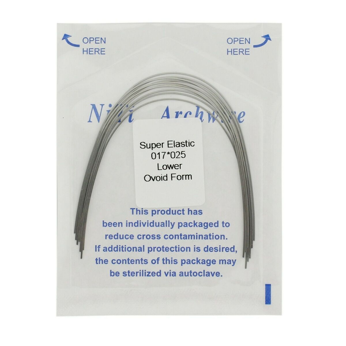 10 Pcs U/L Dental Ortho Super Elastic Niti Arch Wire Round  Ovoid/Natural/Square