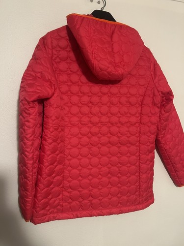Lands End Jacket Girls XL 16 Pink Quilted Puffer Coat Hood Insulated Youth NWOT - Picture 6 of 8