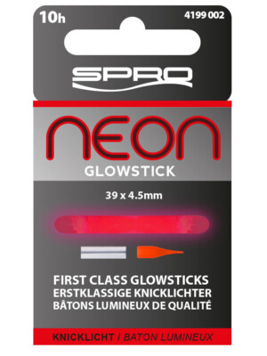Spro Neon Glow Stick Red 39x4,5mm Knicklicht Rot mit 2 Adaptern Pose NEW OVP