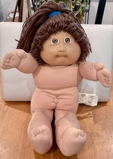 VTG ORIGINAL1978-1982 CABBAGE PATCH KIDS DOLL LONG BROWN PONYTAIL DOLL TOO CUTE!