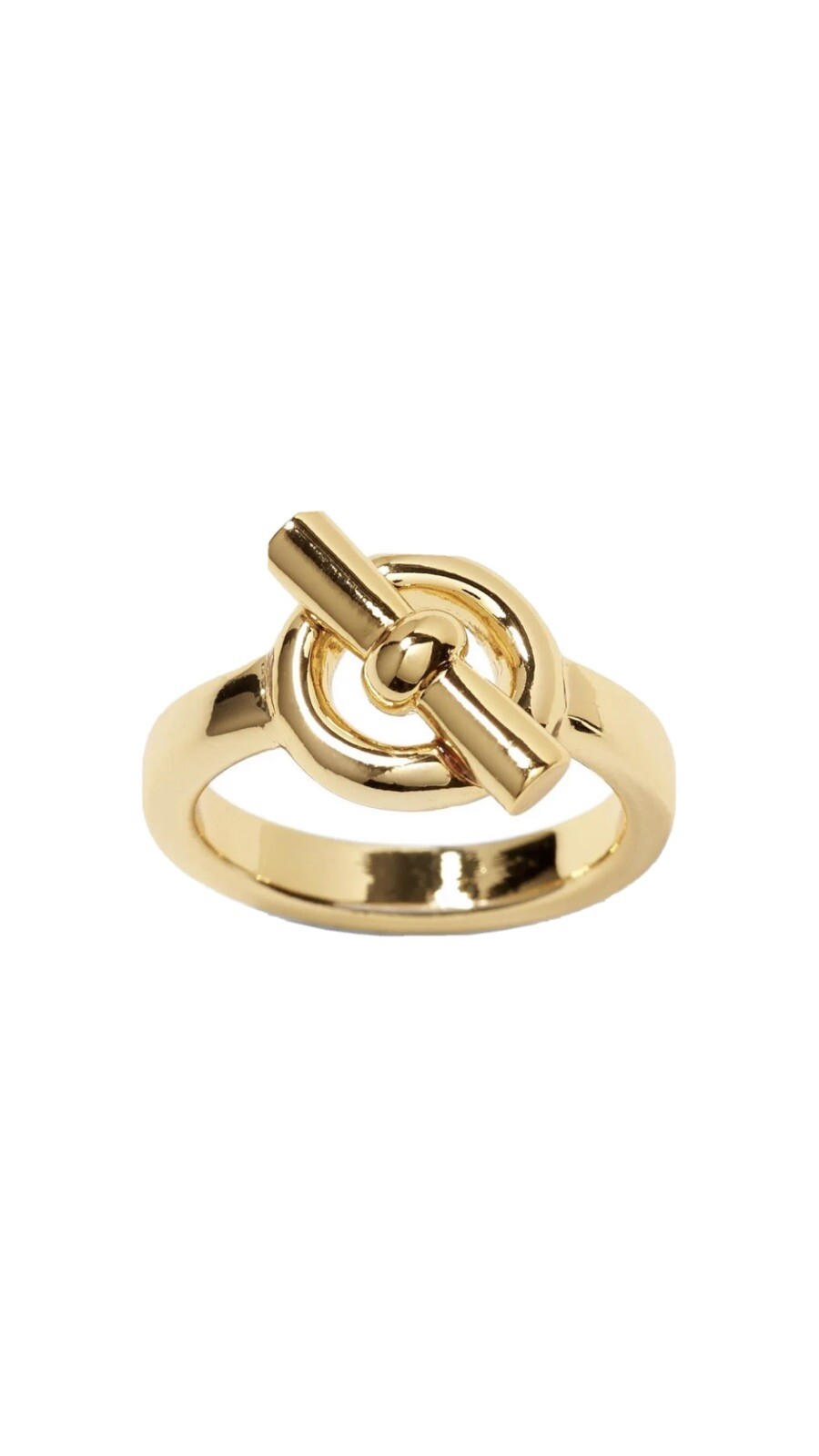 Banana Republic Toggle Link Ring Size 6 Gold