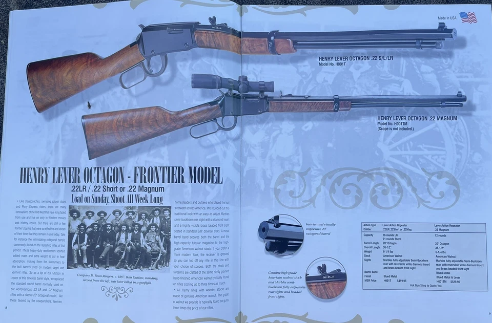 2008 HENRY REPEATING ARMS CATALOG RIFLES SHOTGUNS AUTO RIFLES AR HUNTING 8 - Image 4 of 4