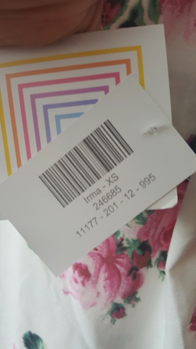 その他 S LuLaRoe XS Floral Irma White Pink Roses NWT Unicorn Women's High