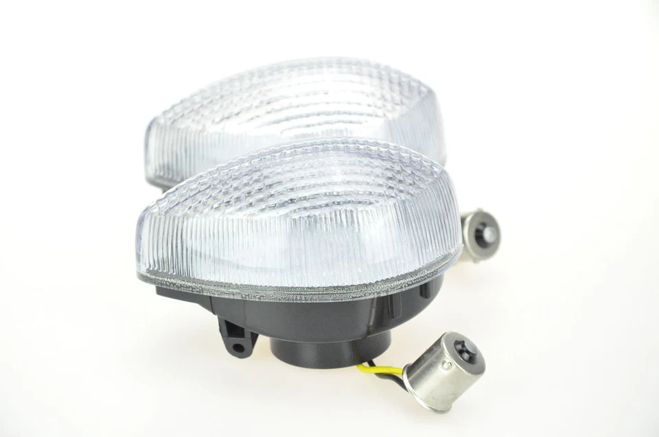 Señal de giro LED compatible con Yamaha R1 R3 R6 FZ6/R FZ1/8 FZ07/09 MT07/09 XSR700/900 transparente Foto 3 de 4