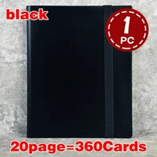 Black Card Book Clear HD Display Film Card Organizer Collection Holds 360 Cards