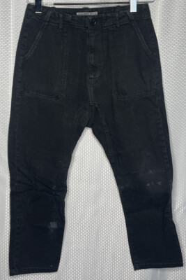 ZARA BASICS Z1975 DENIM WOMEN'S JODHAUPER DENIM JEANS BLACK SIZE 5