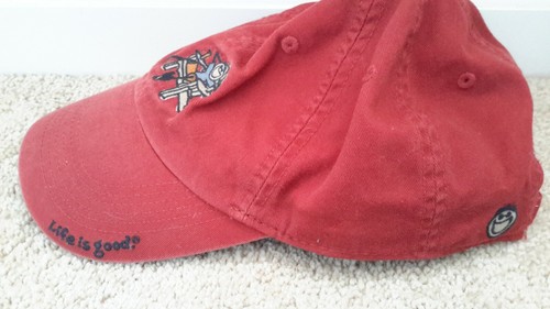 Life Is Good Beach Relax Baseball Cap Adjustable Embroidered Red Pre-owned - Bild 5 von 8