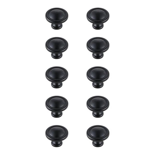 Elegant Decor Garlande 1.2" Mushroom Knob Multipack in Black (Set of 10) - Picture 1 of 6