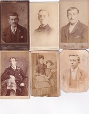 6 Victorian CDV,  Cartes de Visite, Fakenham,Southamton,Colchester,etc. Lot 6