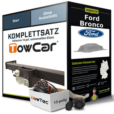 Für FORD Bronco Anhängerkupplung starr +eSatz 13pol universell 09.2020-jetzt NEU