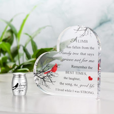 Cardinal Medium Urns for Adult Female Memorial Gifts - Keepsake Urns for Ashes