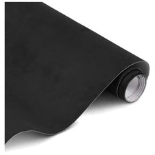 Black Suede Fabric Wrap - 17X70 Inch Suede Wrap for Car Interior - Self-