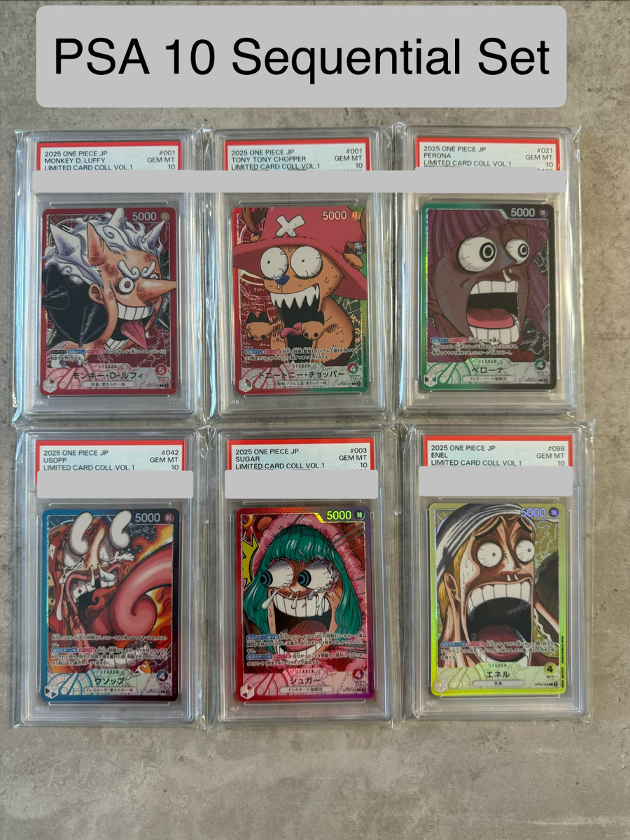 PSA 10 Sequential Set Base Shop Limited Card Collection Japanese One Piece