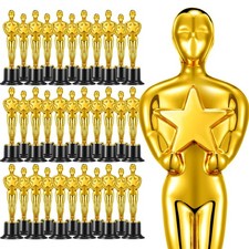 Jorpneost 48 Pack 6 Gold Award Trophies, Bulk Plastic Trophy for Kids Adults,