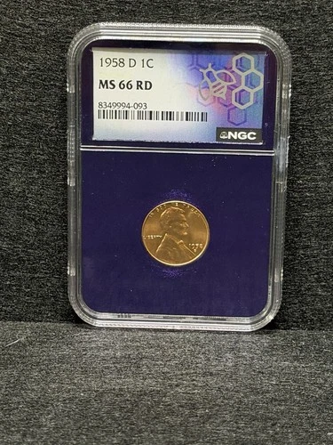 1958-D Lincoln Wheat Cent 1c Red NGC MS66RD Purple Core