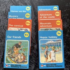 Ladybird Keywords Reading Scheme Bundle x 8 Books-Peter & Jane-1980s Vintage