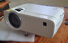 Elephas Portable Desktop Mini LED Projector, LCD Display Technology, White