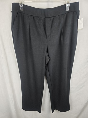 #ad NWT Live Well Lifestyle Black Straight Leg Casual Pants Sz XL $21.24