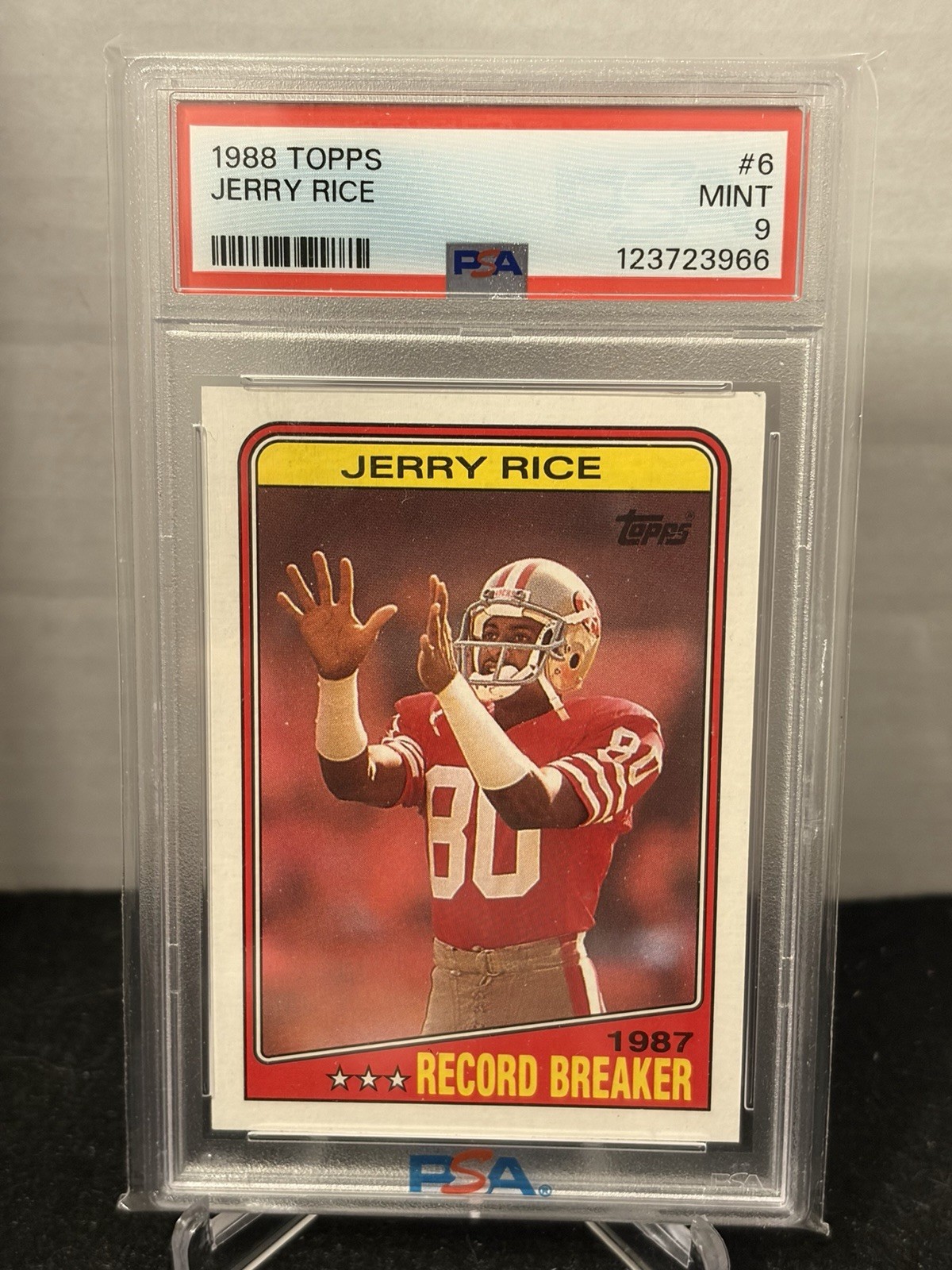 1988 Topps - 1987 Record Breakers Jerry Rice #6 PSA 9