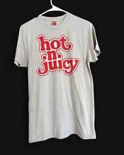 Vintage Homage Made in the USA Hot N Juicy Graphic Tee Men's M White Cotton Crew