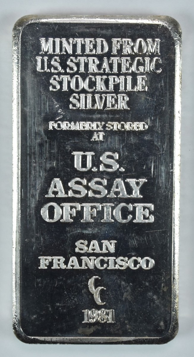 1981 10 Troy Oz Silver Bar US Assay Office | eBay