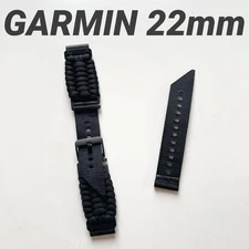 22mm Black Nylon Watch Band for Garmin Forerunner Fenix Instinct MARQ